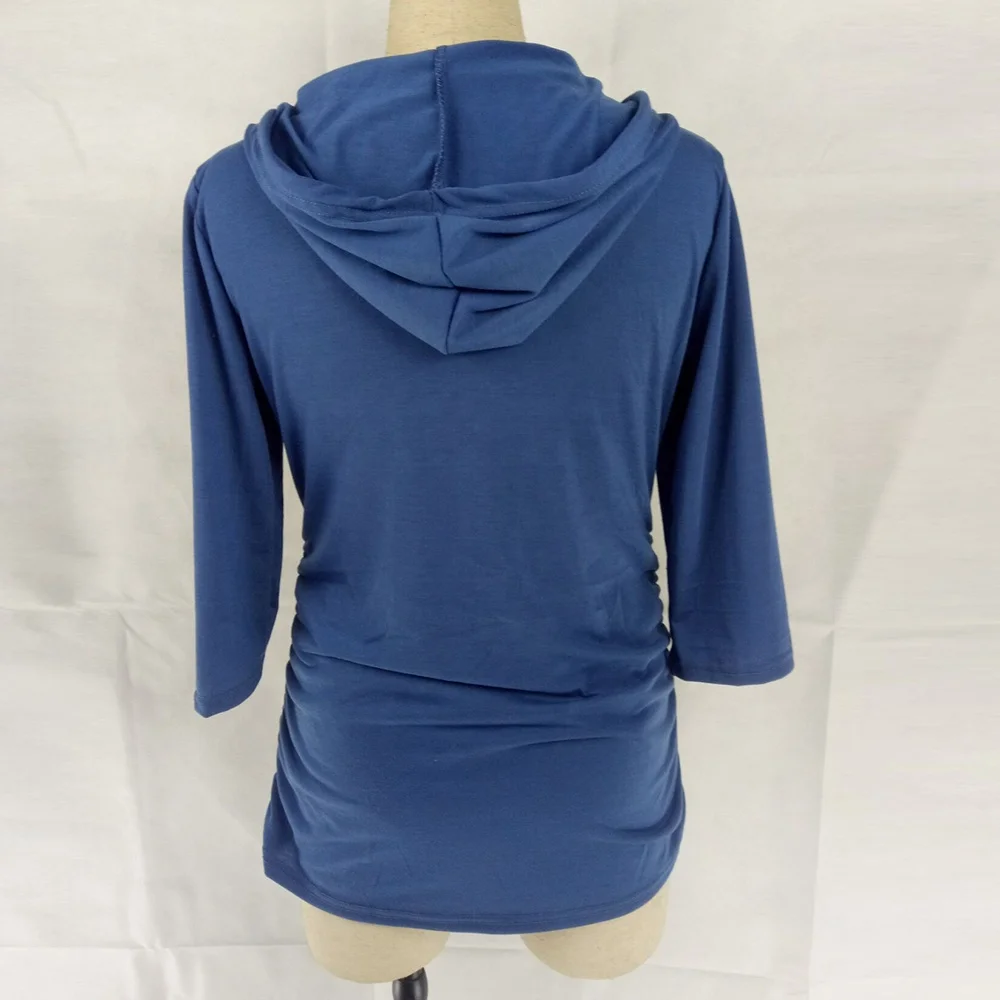 Женская уличная толстовка с капюшоном для кормления, толстовка с длинным рукавом, многослойный Топ, повседневная одежда для грудного вскармливания