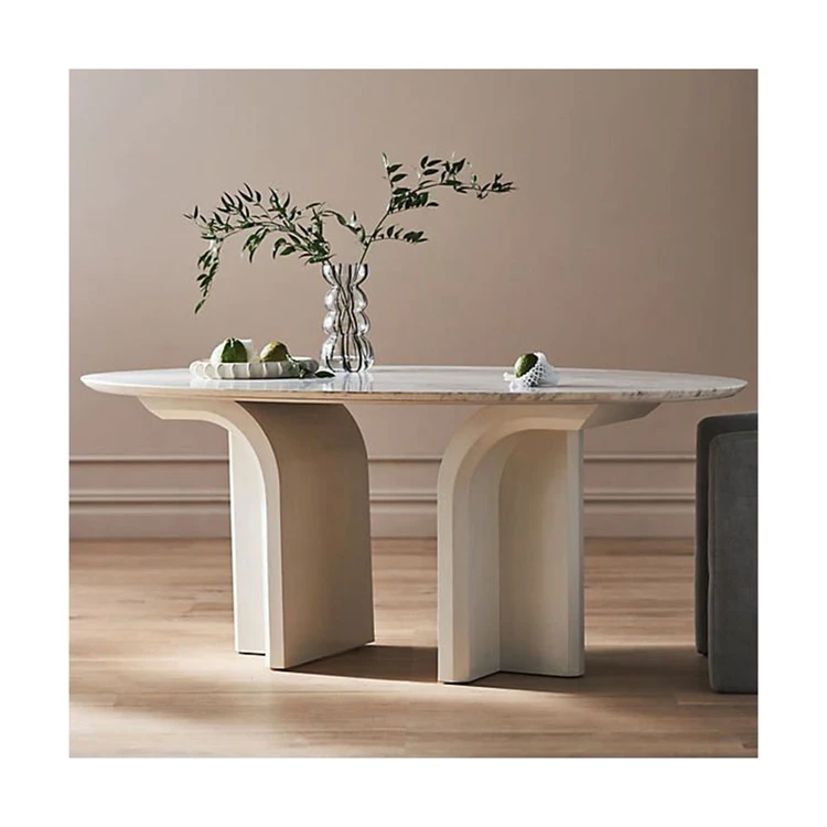 Newstar Hot Sale Natural Limestone Marble Stone Travertine Side Table Plinth End Table