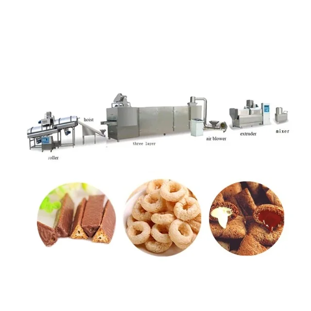 Affordable puffed snack food processing line corn puffed snack food extruder