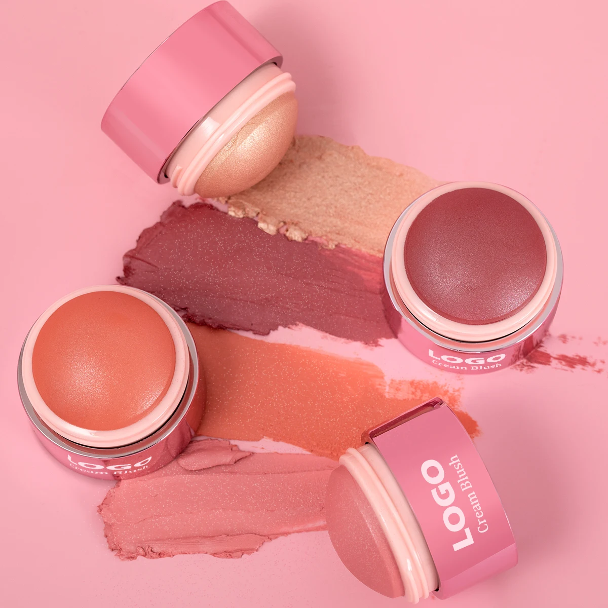Wholesale 9 Colors Multi-Use Cute Mini Lip Cheek Tint Creamy Stick Custom Logo Glowing Luxury Face Creamy Cheek Blush Balm