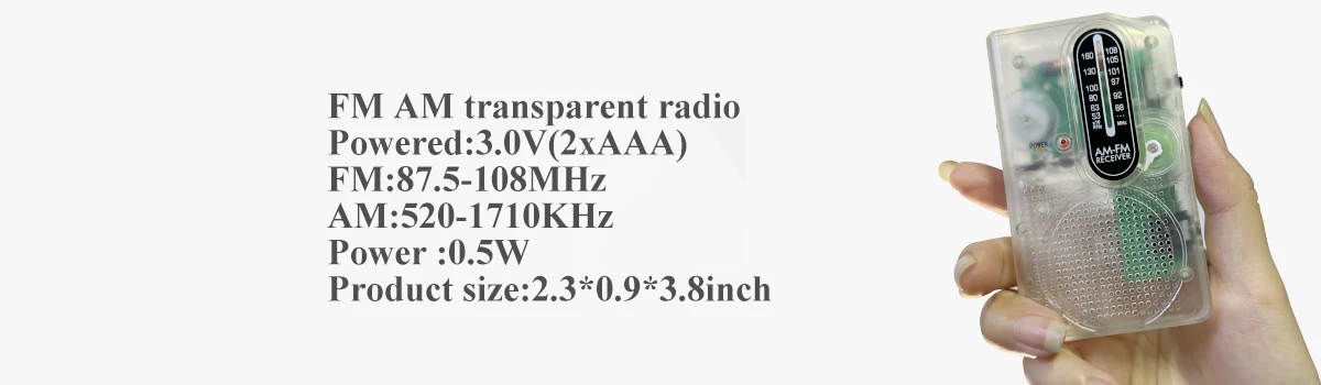 mini dab radios transmitter Hot sale prison Transparent AM fm radio clear cabinet radio