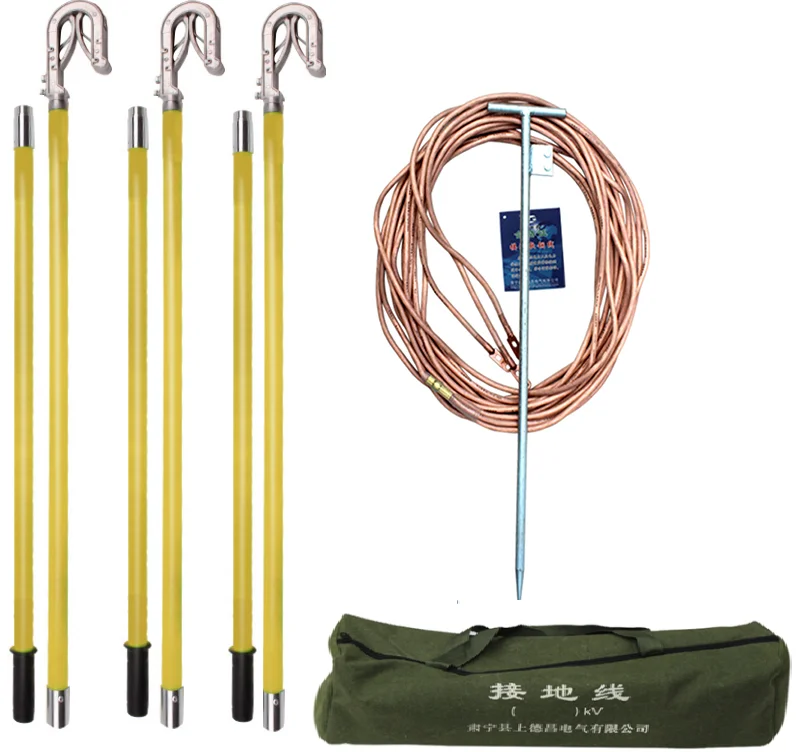 High voltage portable earthing sets kits for overhead line 33KV