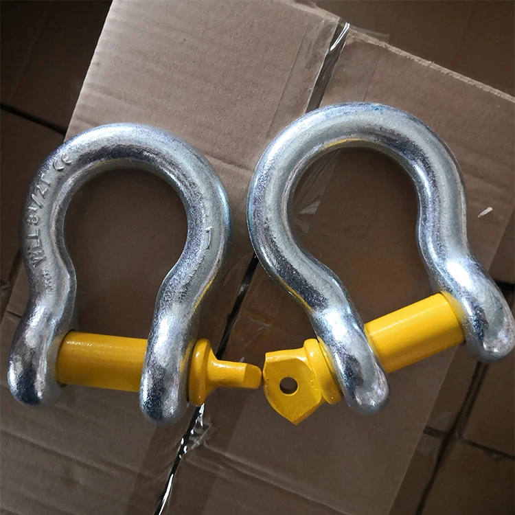Hot Dip Galvanized Drop Forged G209 Lifting Marine Screw Pin Bow Shackle