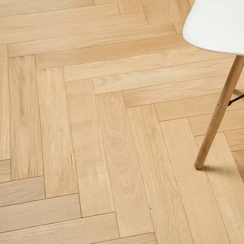 Japanese Herringbone Parquet White Oak 3-layer Solid Wood Flooring Household Lock Retro Simple Chevron Composite Wooden Floor