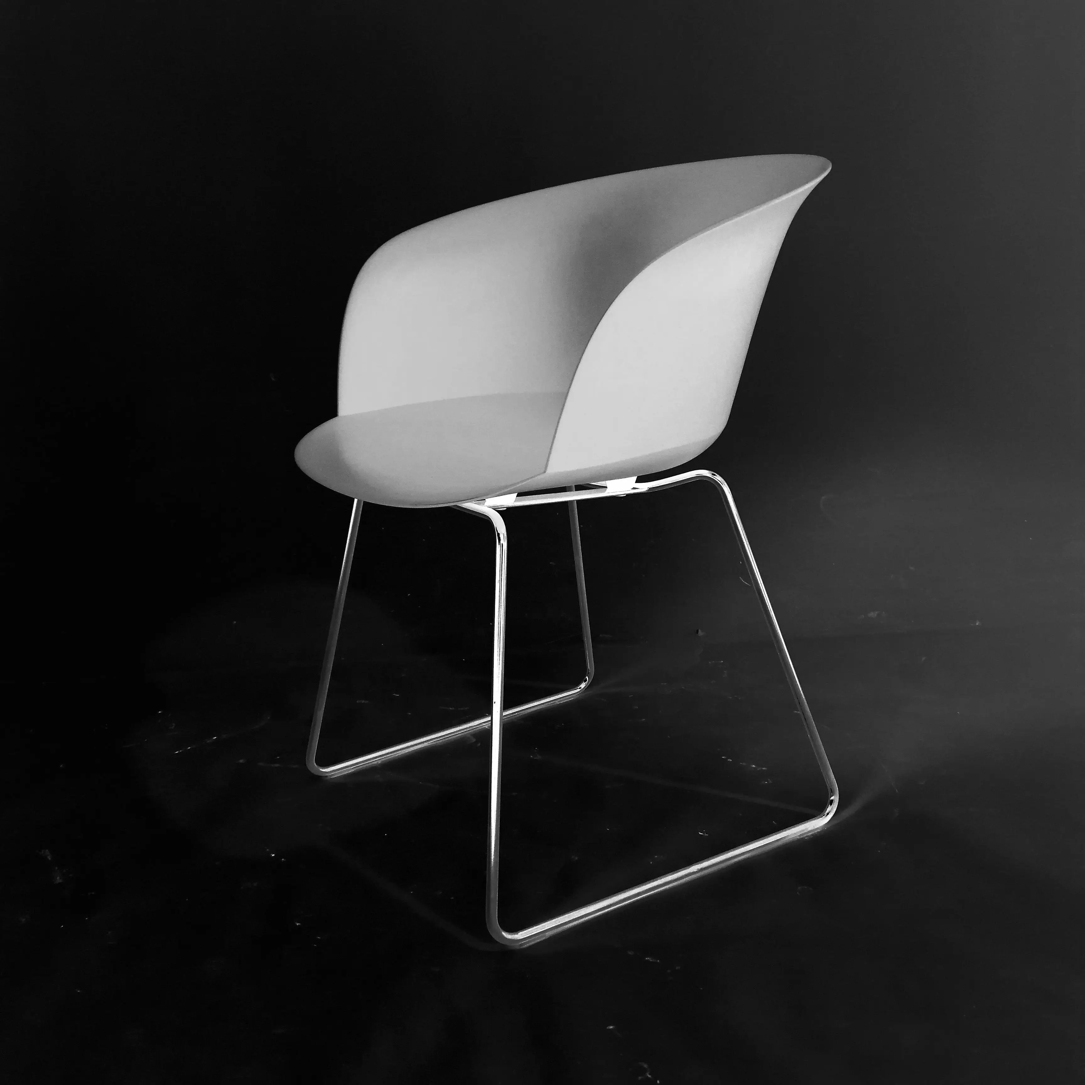 
Modern Design Plastic Nordic leisure living room chairs with armrest for dining room 