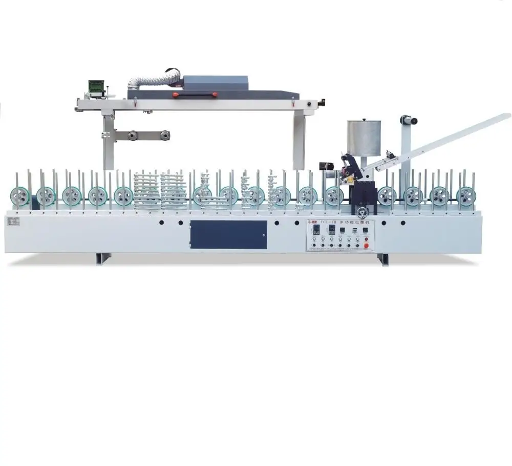 Mdf wood veneer profile wrapping machine for hot melt glue interior decoration