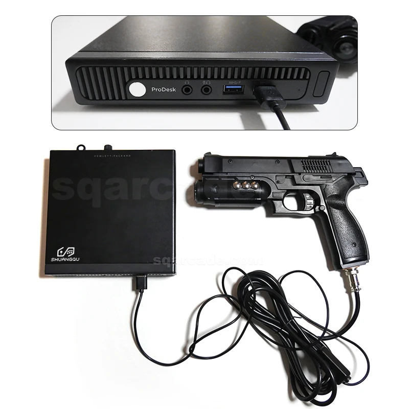 Batocera Retro Light Gun Box Mini Arcade shooting Game PC PLUG And Play Gun Games System 100+ Classic Shooting Games