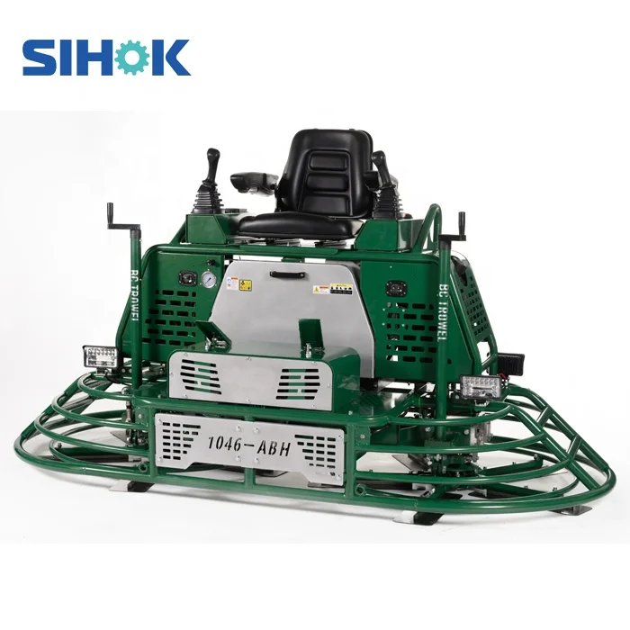 Hydraulic operation 8ft 46inch ride on concrete helicopter power trowel machine
