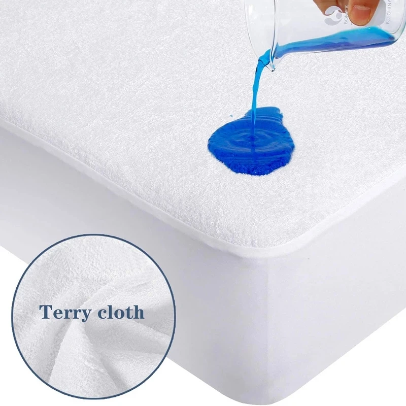 Waterproof Bed Sheet Cotton Kids Mattress for Bed Terry Sheet Mattress Cover Protector Elastic Comforters Bedspread