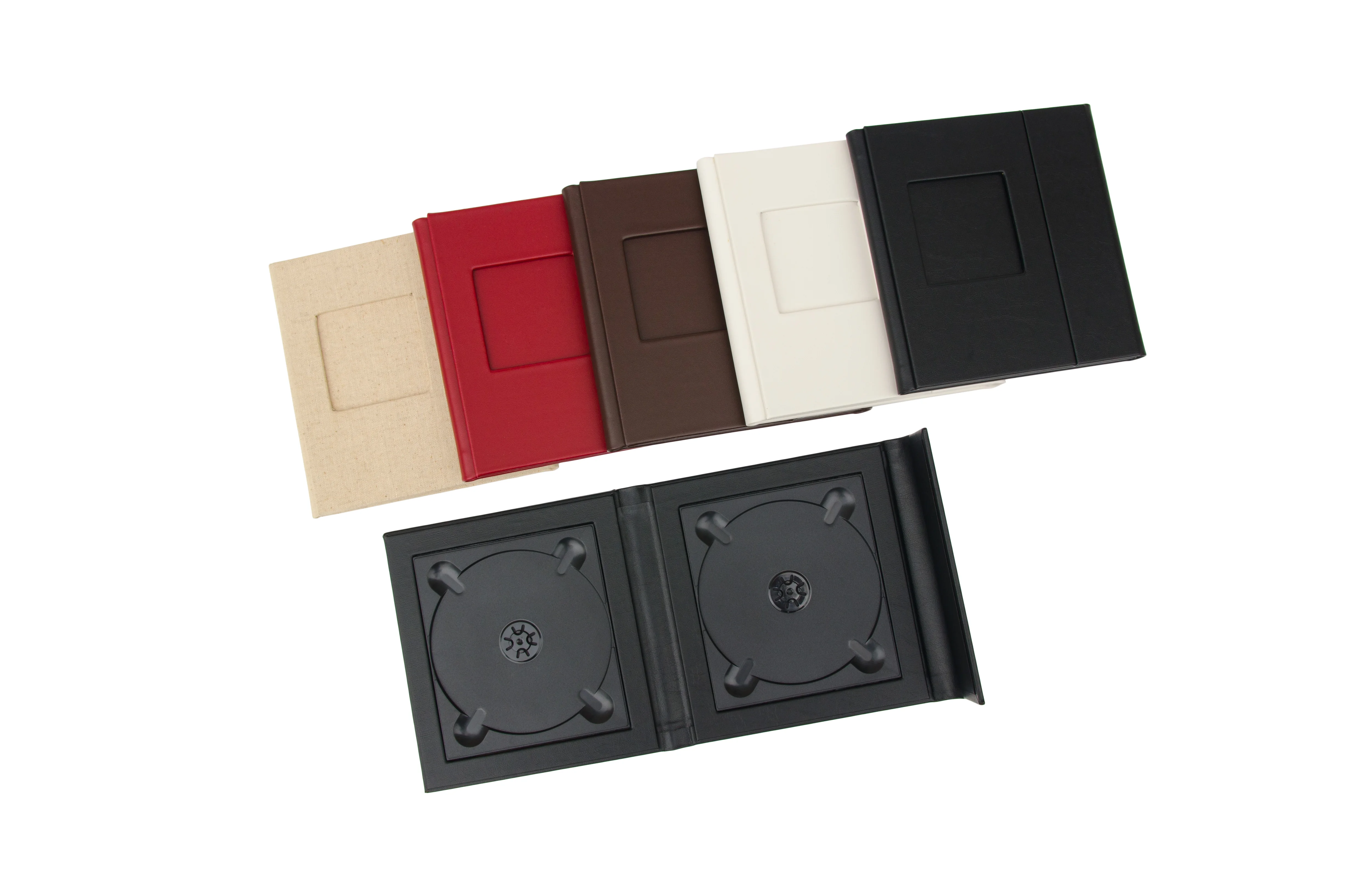 cd dvd black leather wedding box black wedding multiple cd dvd leather storage box for sale