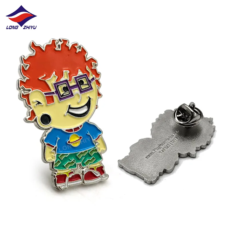 Longzhiyu 15 Years Manufacturer Funny Yellow Girl Enamel Pins Cartoon Clown Boys Popular Design Custom Logo Lapel Pin Badges