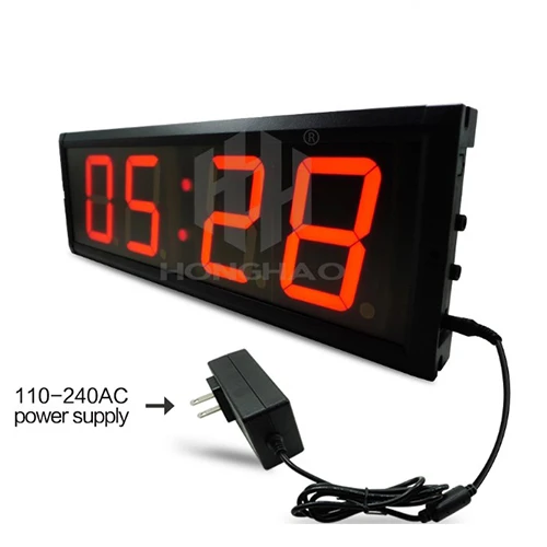 Hangzhou Honghao electronic high quality 4 inch 4 digital 7-Segment large projection outdoor LED countdown clock