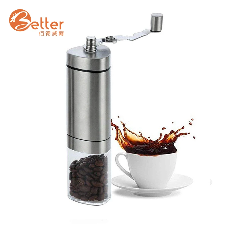 Stainless Steel Hand Coffee Mill  Portable Hand Coffee Bean Grinder Hand Manual Coffee Grinder