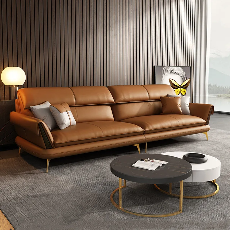2024 YOUTAI Modern Elegant Genuine Leather Corner L Shape Living Room Sofa