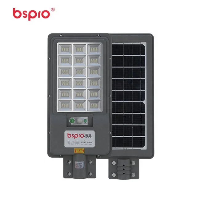 Bspro Rain Economic 60 Watts Lights Shenzhen Led Smart Controller Outdoor Bright Yellow Solar Street Light