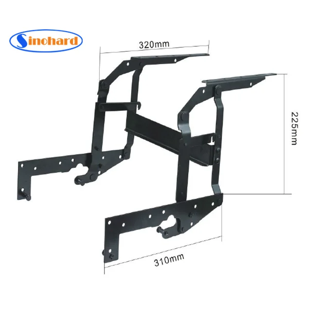 Multi Function Adjustable Top Wood Coffee Table Hinge Lifting Gas Spring Table Extension Mechanism