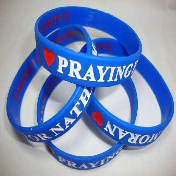 Personalised Eco Friendly  Band Bracelets Custom Shape Green Silicon Wristband For Children