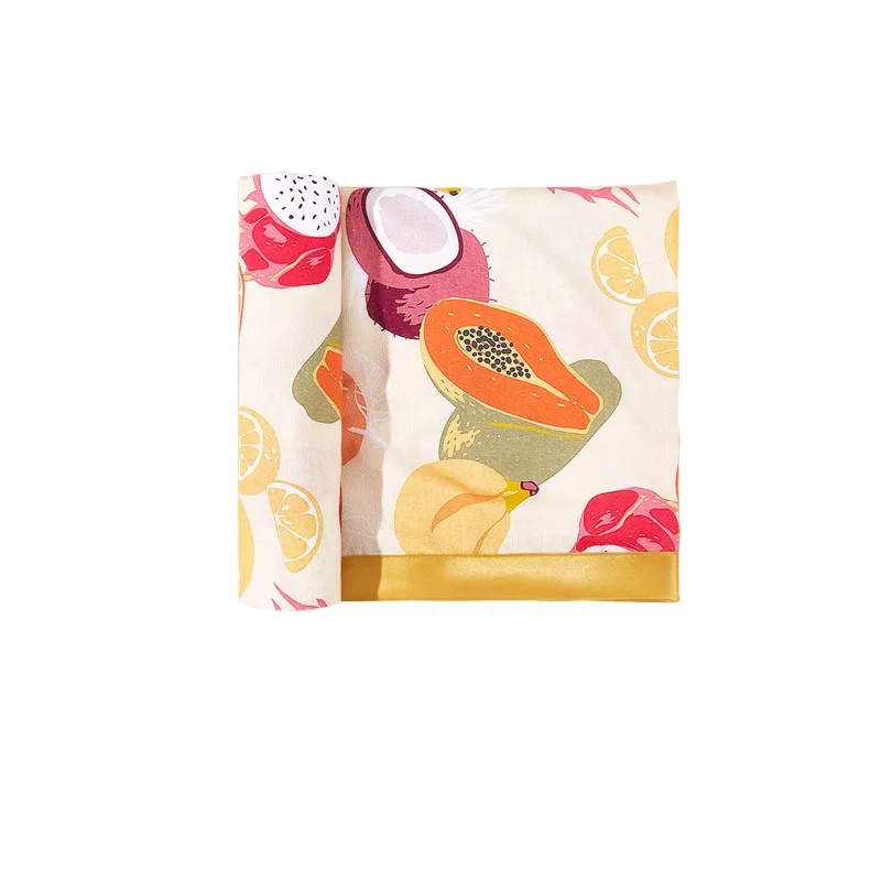 Роскошное Хлопковое одеяло ручной работы на память для малышей, атласная отделка, мягкое детское Пеленальное Одеяло для детской кроватки, коляски