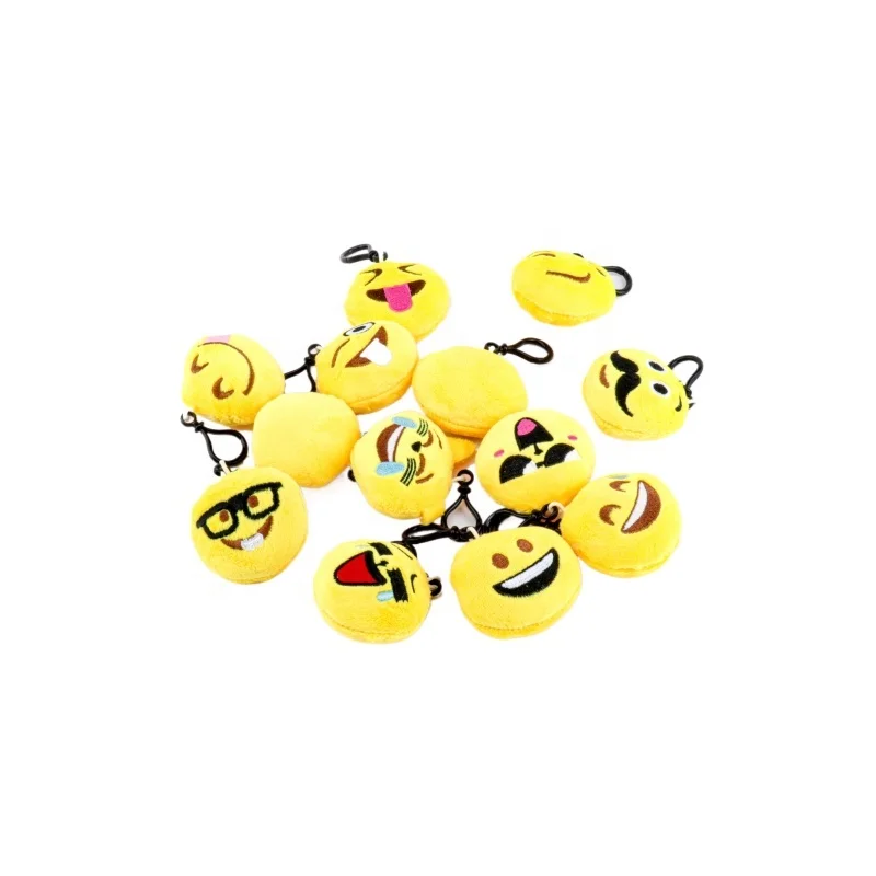 Factory Wholesale High Quality Mini Plush Cartoon Stuffed Expression Toys Customisable Plush Keychain