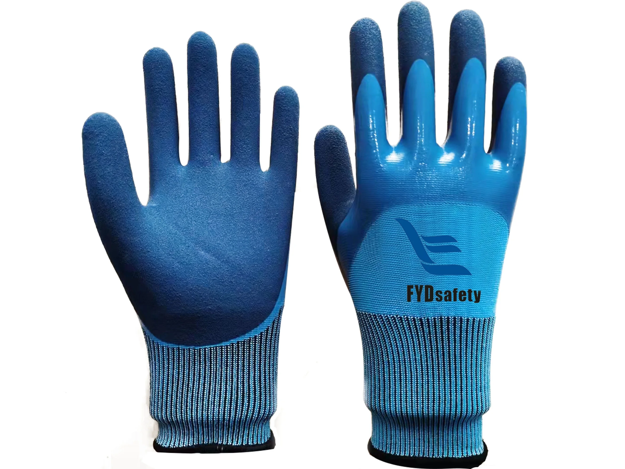 Machinery Heavy Industry Work Work Cotton Shell Construction Safety Work Latex Coated Gloves