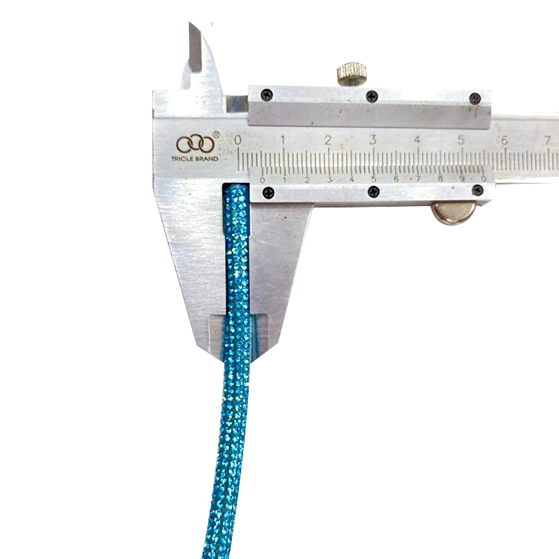 S577 Bling Cotton Core Rope Rhinestone for Sandal Decoration 7mm Crystal Strip Rhinestone Rope