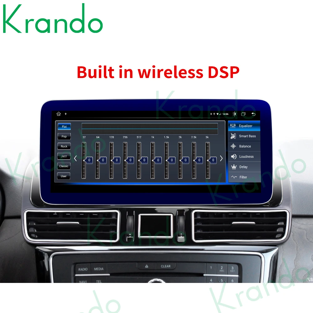 Krando 12.3 inch Autoradio Multimedia Car Audio For Mercedes Benz GLE GLS 2016 - 2018 Head Unit Android Auto Video Upgrade WIFI