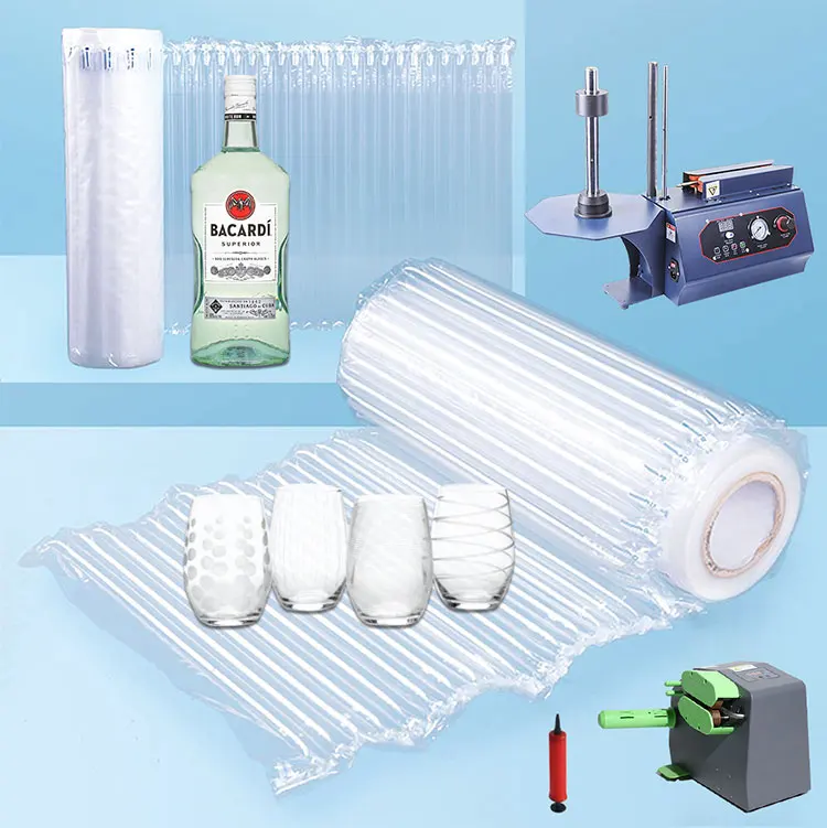 Alps Manufacturer Inflatable Fill Air Cushion Film Column Bag Inflatable Cushion Air Protective Column Packaging Film Bag