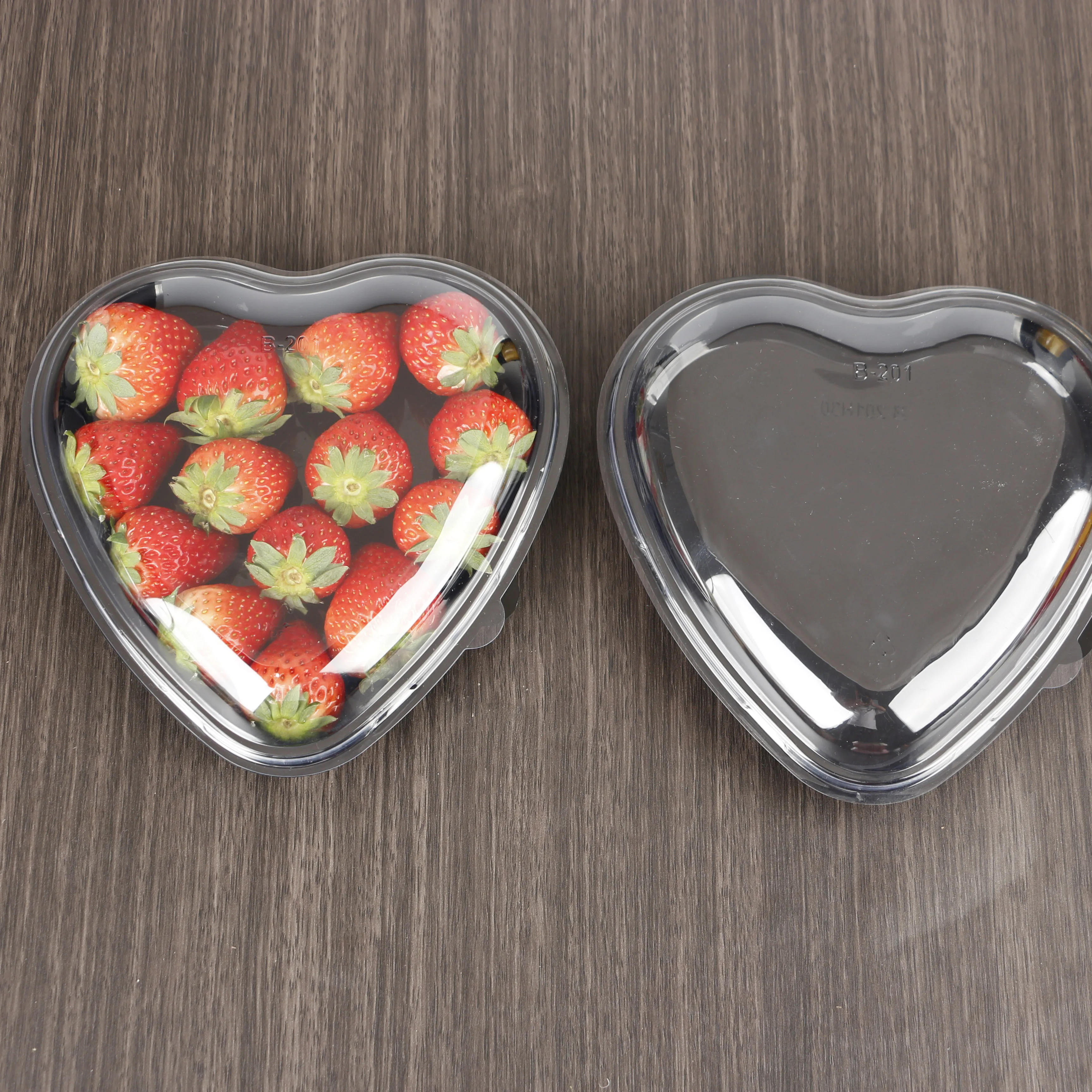 High Quality Plastic Tray Heart Shaped Box For Strawberries