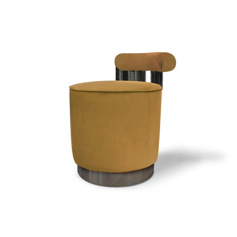 Shelly stool modern design big ottoman pouf bar stools chairs bench with backrest