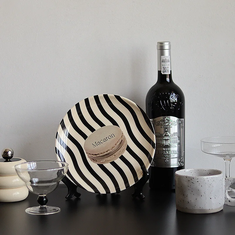 ins style round macaron color type melamine tray Fruit Cup tray bread plate dim sum plate dinner plate storage tray