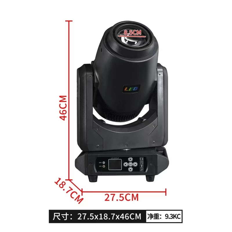 New Arrival Stage Lighting Dmx 512 Prism Zoom Lyre 200W BSW 3In1 Beam Spot Wash Dj LED Moving Head Light