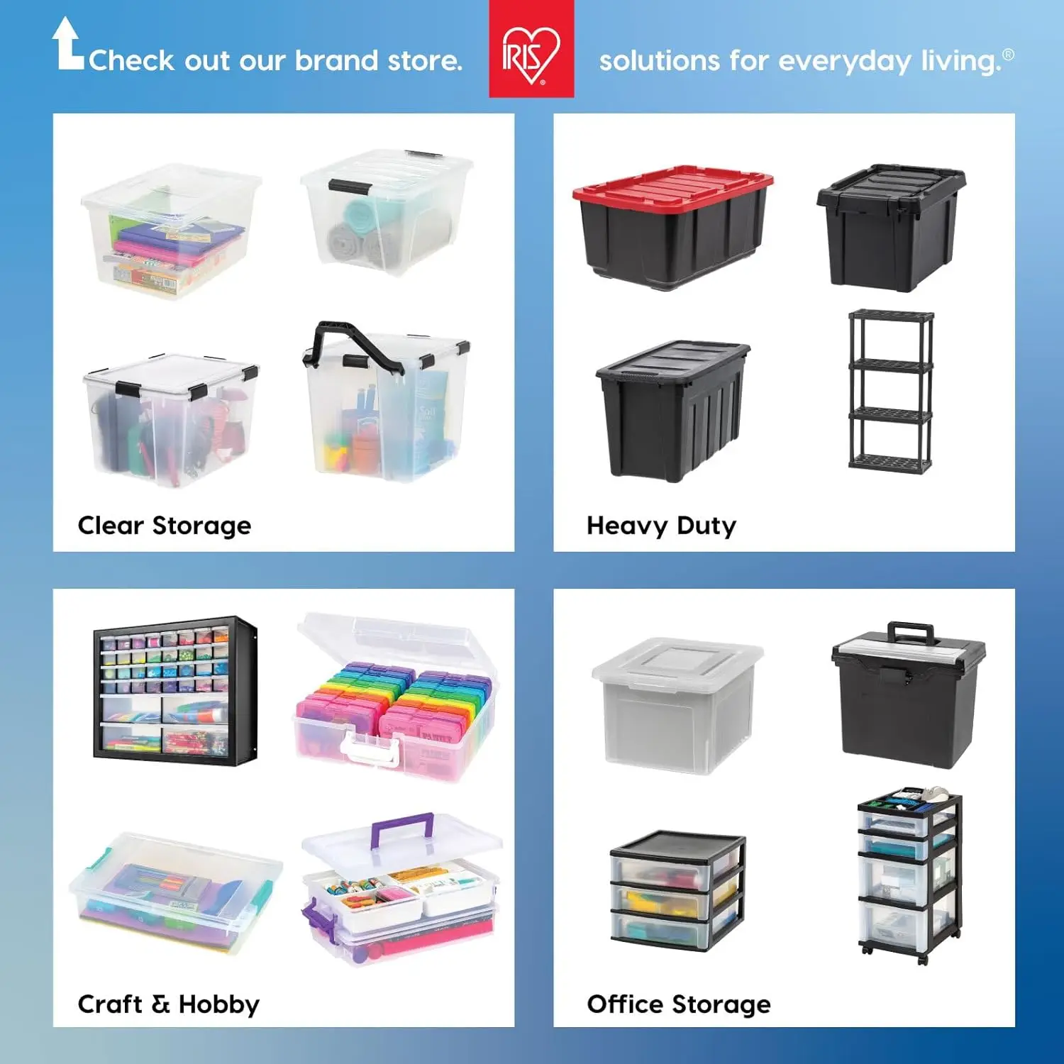 Ultra Latch Box  Stackable Storage Bin with Lid Plastic Container with Heavy Duty Latches to Organizer