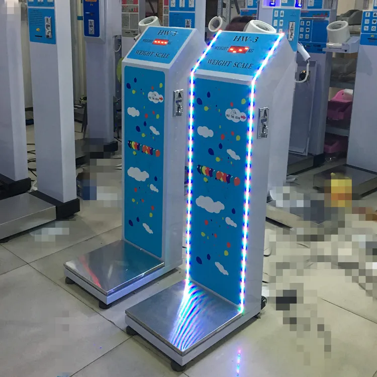 Coin operated weight measuring machine airport luggage scale