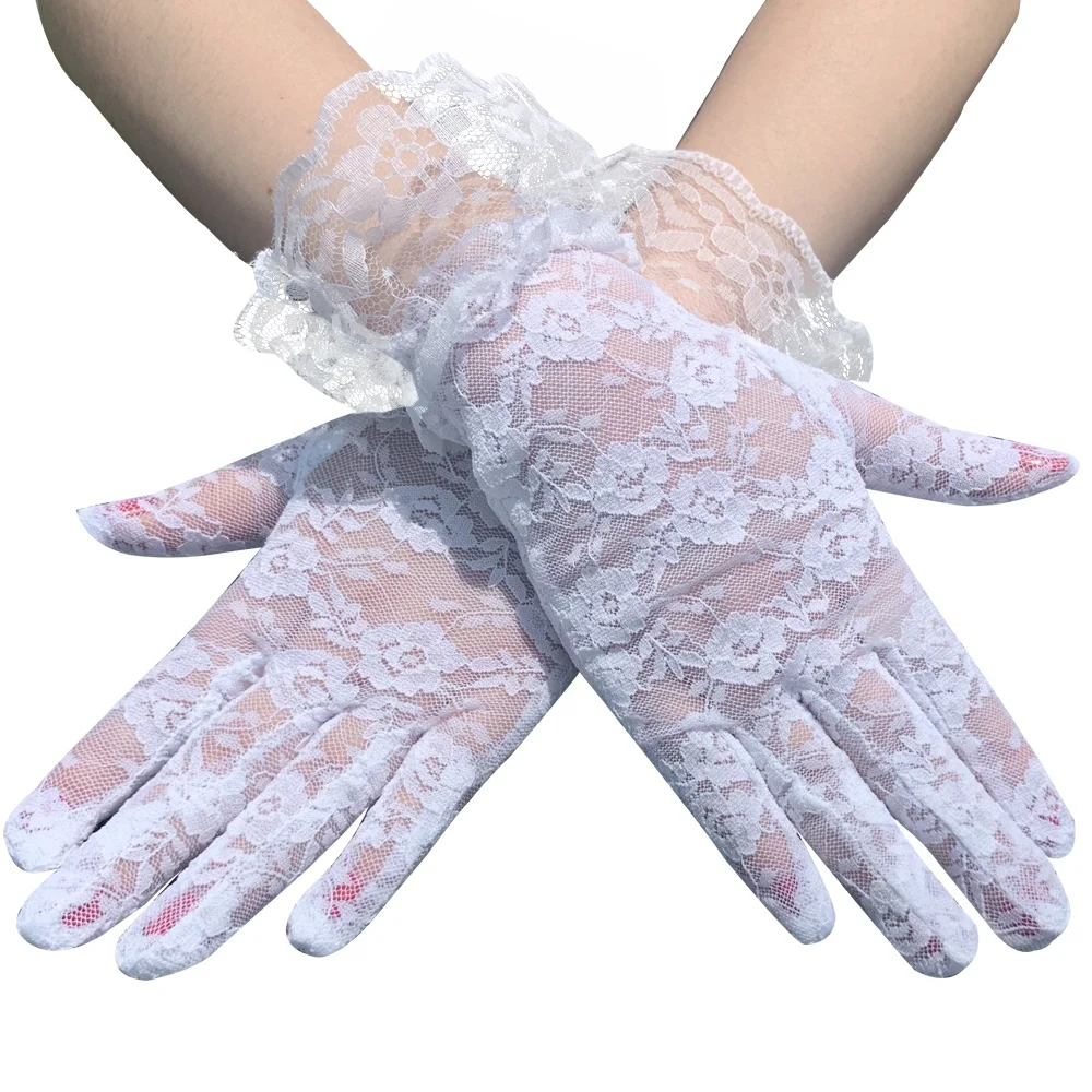 Wrist Length Summer Sexy Lace Wedding Gloves Elegant Bridal Dress Gloves Accessories