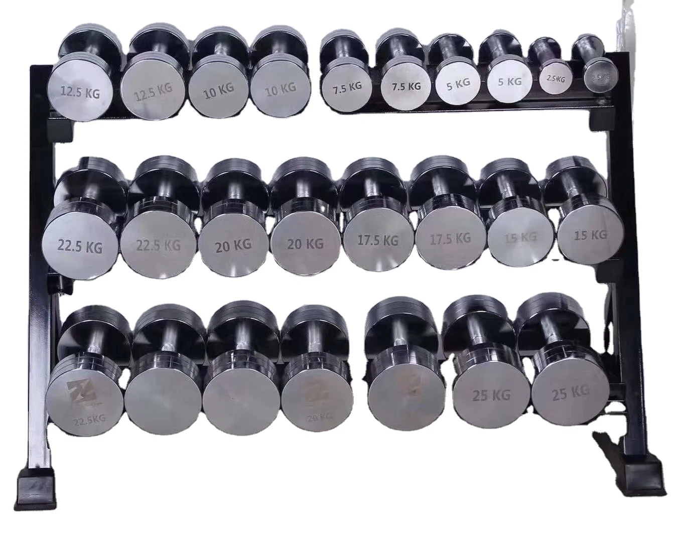 New  design Chrome Strength Training Free Weights iron dumbbell set