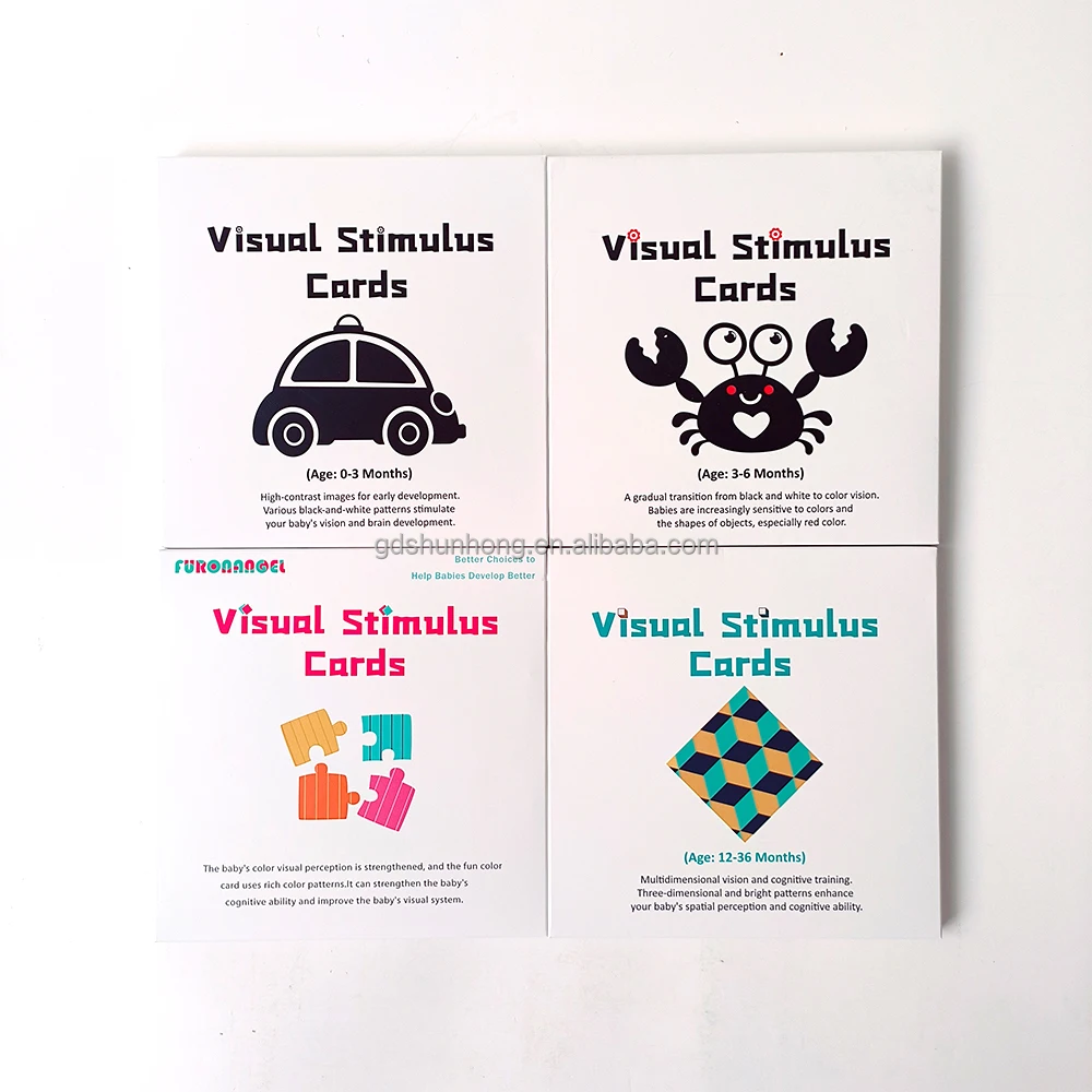 Educational toys high contrast baby flashcard 12-36 months baby visual stimulus flash cards/cognitive cards