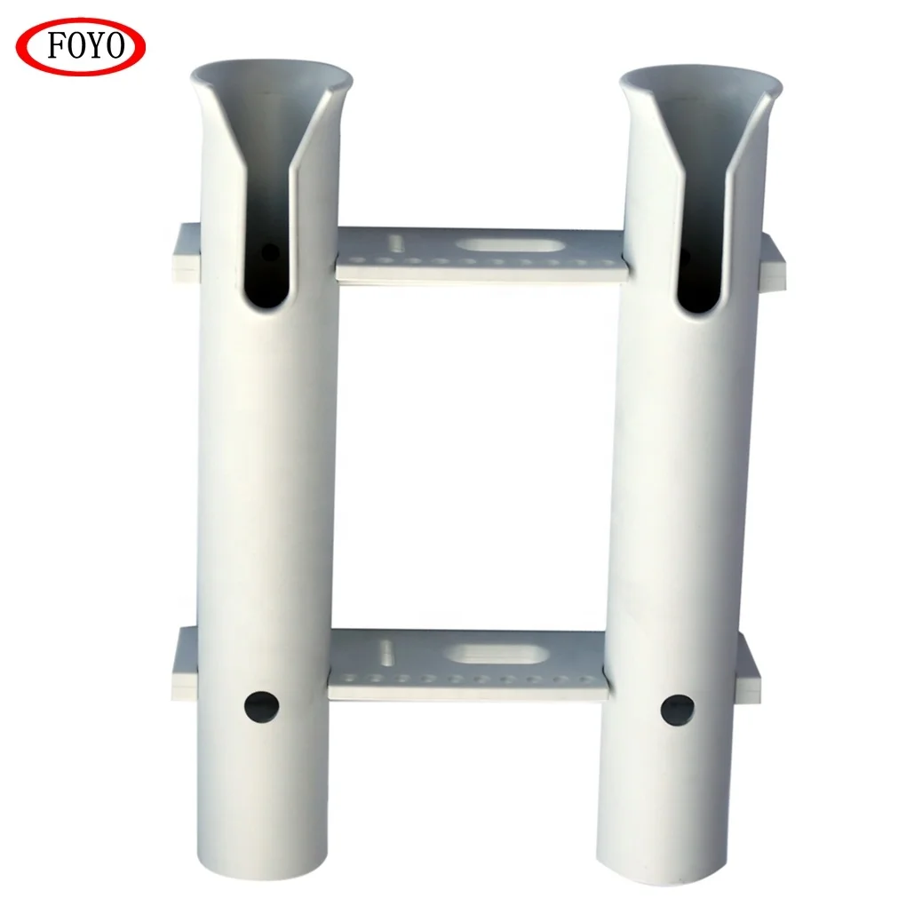 FOYO plastic fishing PP rod rack holder 2 tube UV Stabilized Plastic for boat accessories