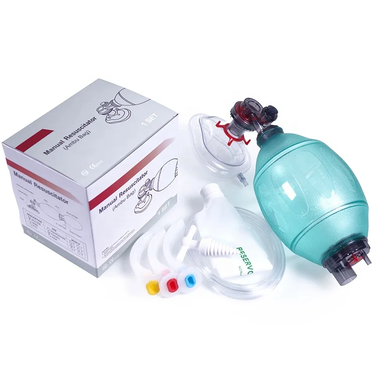 PVC Manual resuscitator ambu bag for pediatric price manometer silicone mask resuscitation infant resuscitator