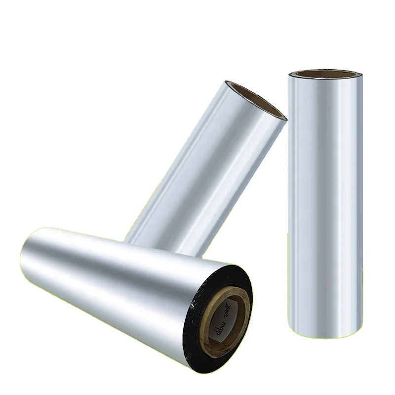 Metallized PET Film Thermal Lamination film Gold and silver vacuum Metallized Polyester Film for Food packaging and printing