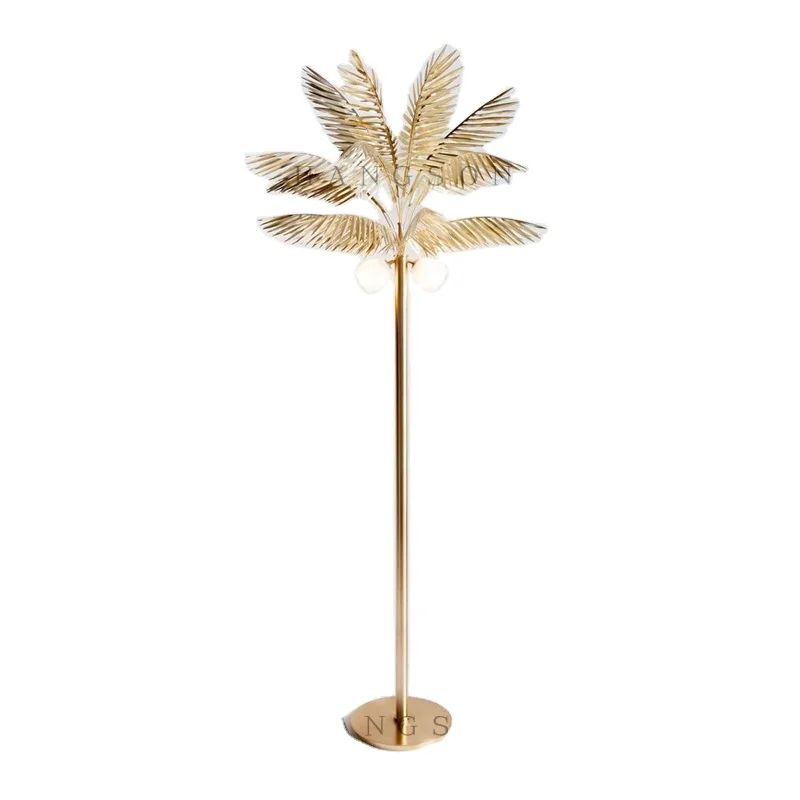 Home Decoration Modern coconut tree Standard Lights metal Floor Lamp  Hotel For Living Room