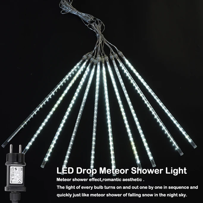 CE ROHS waterproof snowfall effect lights LED drop meteor shower rain tube  light 30/50cm for Outdoor Decor Tree