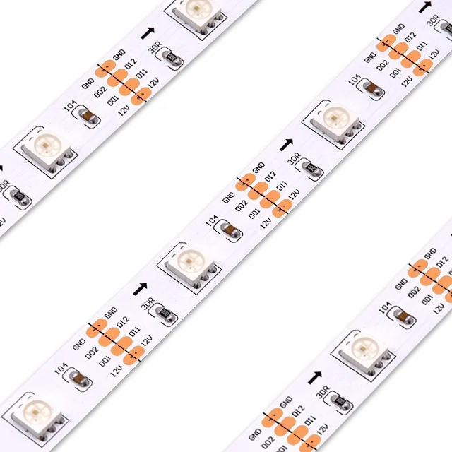 Likelight Dc5v Dmx Rgb 30 светодиодов/м полноцветная цифровая программируемая Гибкая Пиксельная Светодиодная лента