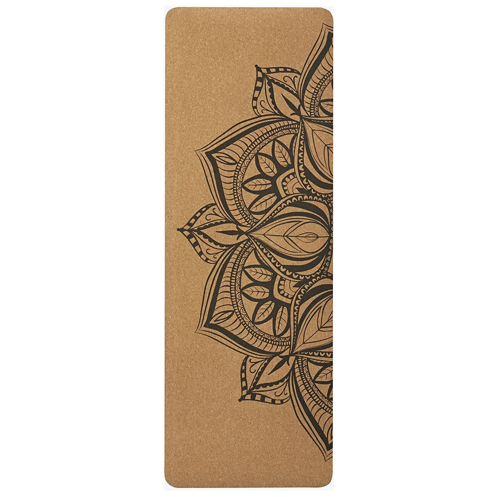 Custom Printed Eco Friendly Pilates Fitness Exercise Natural Gym Rubber Cork Yoga Mat