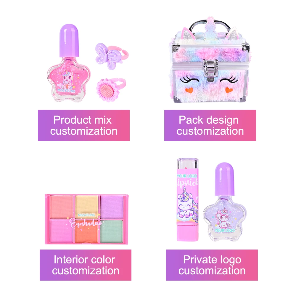 Eco Friendly High Quality Kids Washable Non-toxic Makeup Girl Toys Children Make Up Set