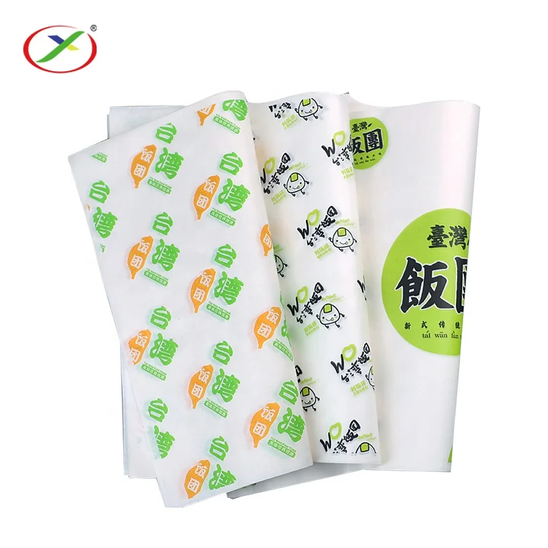 Factory cheap price Custom Design Non-stick Hamburger Wrapping Paper Baking Sheet Oil Resistant grease Paper