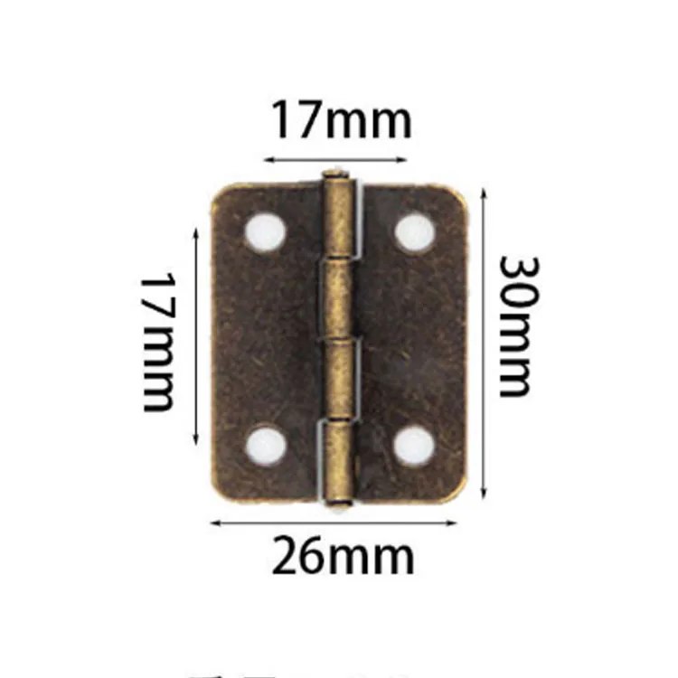 30X26mm small wooden box hinge golden miniature packaging box mini loose-leaf hardware accessories hinge