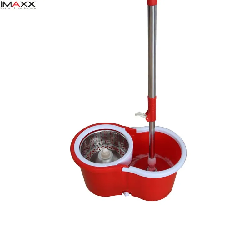 IMAXX 360 Spin Magic Mop Microfiber Cleaning Tool with Durable Plastic Rectangular Mop Head and Steel Handle Dry Mop Function