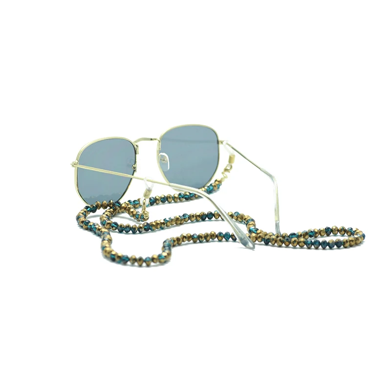Женские солнцезащитные очки из 18-каратного золота с шейным шнурком и бисером
