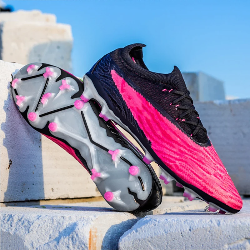 Man Boots Football Shoes Broken Nails turf Anti-slip Long Nails AG Professional Training Football Soccer Shoes For Men