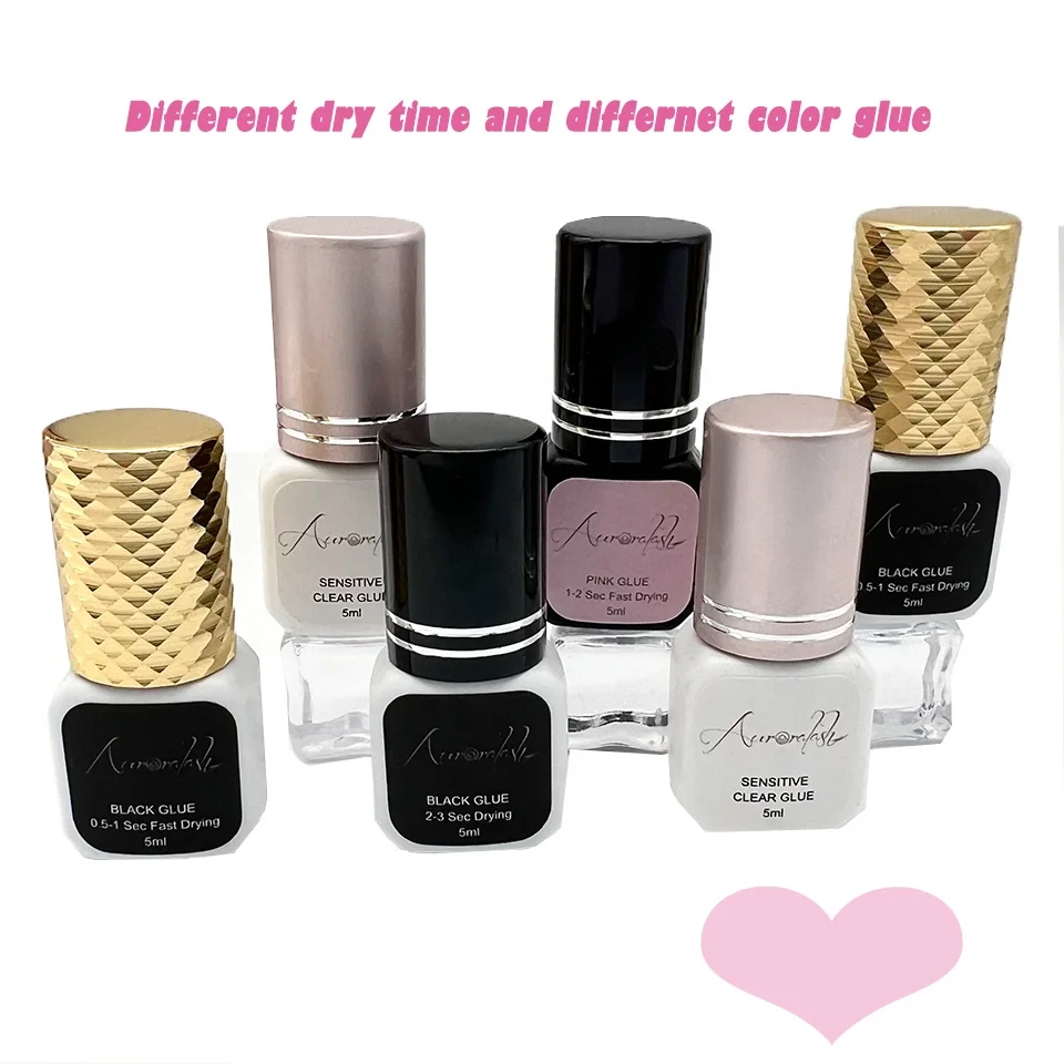 Custom logo Long Lasting 1 Sec Fast Dry Eyelash Extension Glue Waterproof Low Humidity Professional Lash extension Adhesive Glue